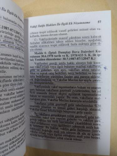 Vakıflar Kanunu ile ilgili Mevzuat (cep boy)