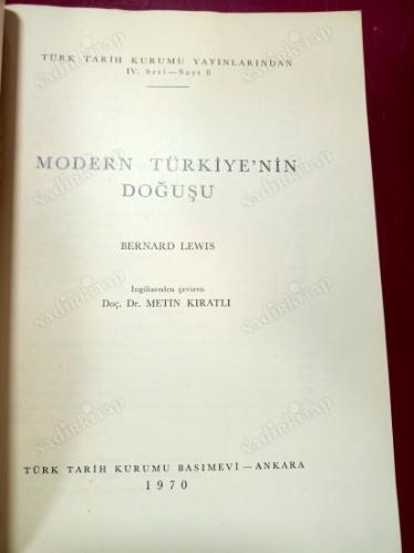 Modern Türkiye'nin Doğuşu - İLK BASKI