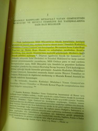 MİLLİ MÜCADELE'DE ANADOLU KADINLARI MÜDAFAA-İ VATAN CEMİYETİ