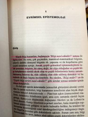 EPİSTEMOLOJİ VE PSİKOLOJİ | Bir Bilgi Kuramına Doğru