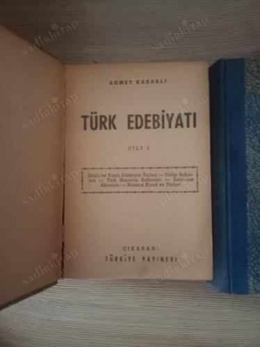 Türk Edebiyatı Cilt 1 ve 2. Cilt