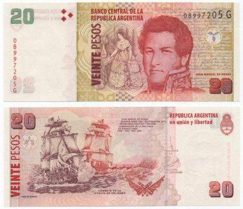 Arjantin 2003 Yılı 20 Peso Çil