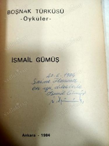 BOŞNAK TÜRKÜSÜ/ İMZALI