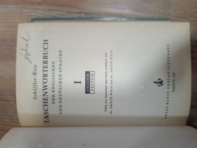 SCHÖFFLER - WEIS deutsch englisch taschenwörterbuch - almanca ingilizce sözlük 1. ve 2. cilt