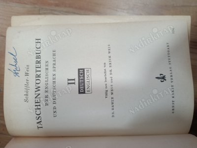 SCHÖFFLER - WEIS deutsch englisch taschenwörterbuch - almanca ingilizce sözlük 1. ve 2. cilt