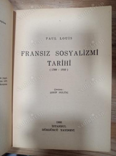 FRANSIZ SOSYALİZMİ TARİHİ (1789 - 1950 )