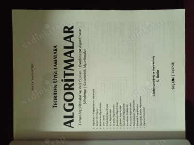 ALGORİTMALAR Teoriden Uygulamalara