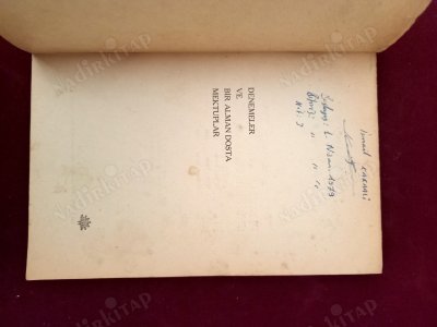 DENEMELER VE BİR ALMAN DOSTA MEKTUPLAR (s. eyüboğlu çevirisi)
