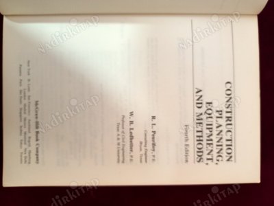 CONSTRUCTION PLANNING EQUIPMENT METHODS ( FOURTH EDITION )
