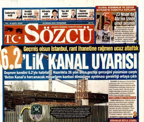 24 Nisan 2025 SÖZCÜ GAZETESİ Doğum Günü Gazetesi (24.04.2025) Doğumgünü Hediyesi | Sıradışı Hediye | Özel Gün Hediyeleri | GAZETE ARŞİVİ