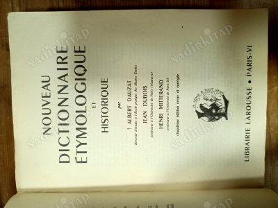 Nouveau dictionnaire etymologique et historique (Yeni sözlük etimoloji ve tarih)