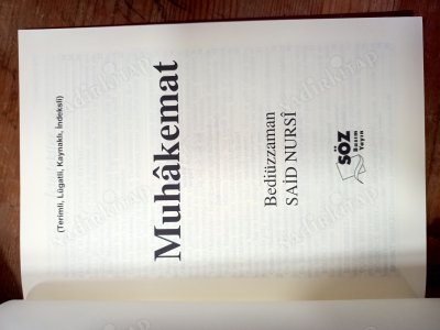 Risale-i Nur Külliyatından Muhakemat - CİLTLİ KÜÇÜK BOY SÖZLÜKLÜ