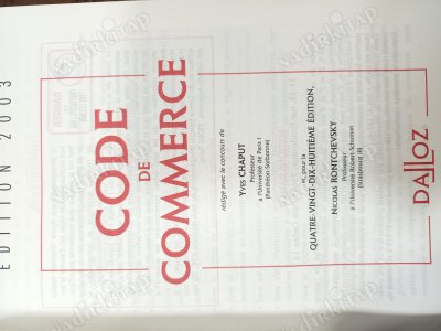 CODE DE COMMERCE/ Edition 2003