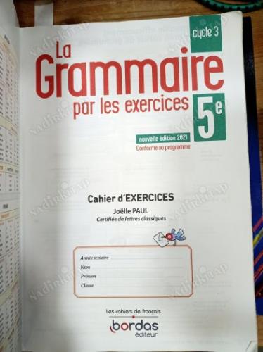 LE GRAMMAIRE PAR LES EXERCICES 5 e