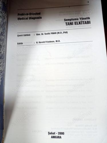SEMPTOMA YÖNELİK TANI ELKİTABI
