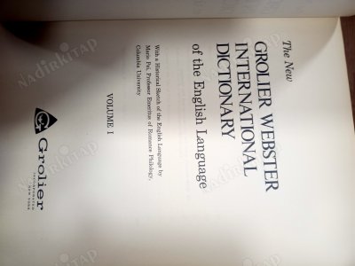 The New Grolier Webster International Dictionary Of The English Language (2 Cilt Takım)