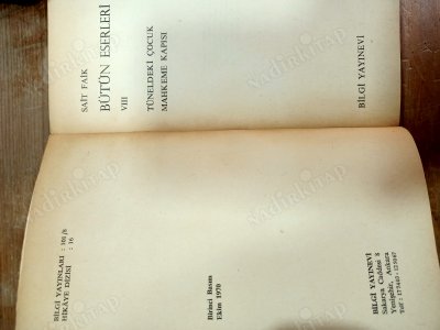 SAİT FAİK BÜTÜN ESERLERİ 8 - Tüneldeki Çocuk/Mahkeme Kapısı 1. Basım
