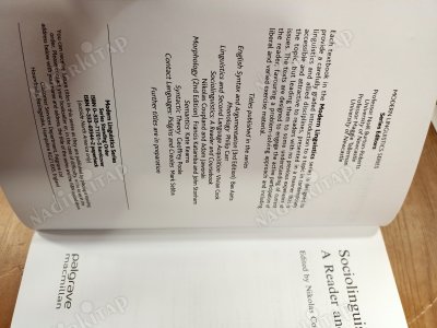 Sociolinguistics / a reader and caursebook