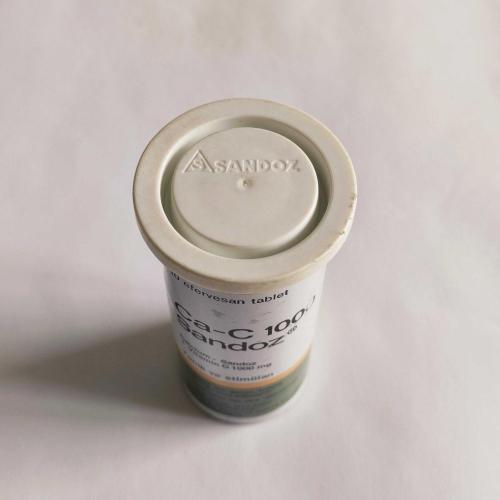 SANDOZ Ca-C 1000  / Alüminyum İlaç Kutusu - 2 ( Eczacılık Tarihi - Mesleki Obje )