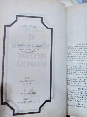 EĞİTİMCİ VE YÖNETİCİNİN MEVZUAT KİTAPLIĞI