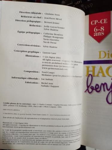 Dictionnaire Hacette Benjamin