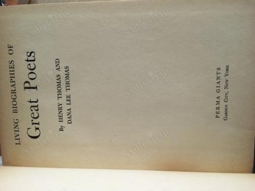 LIVING BIOGRAPHIES OF GREAT POETS 1. CİLT