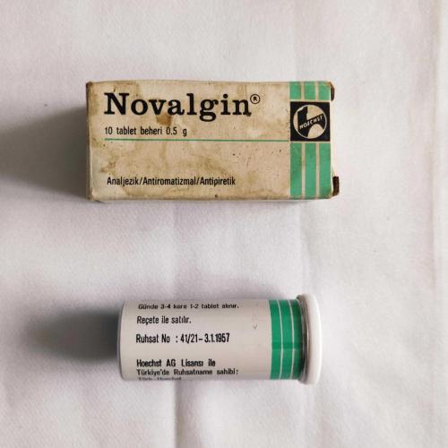 NOVALGİN İLAÇ ( Eczacılık Tarihi - Mesleki Obje )
