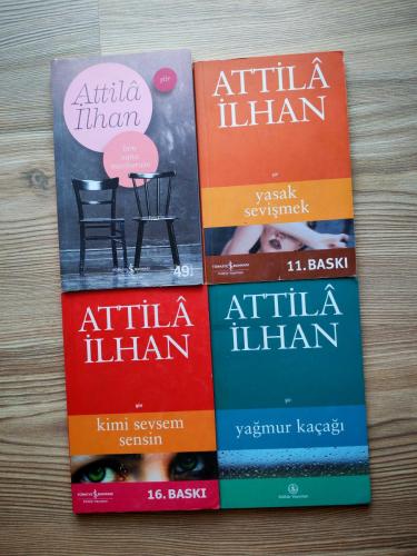 ATTİLA İLHAN KİTAPLARI - KİMİ SEVSEM SENSİN ( ŞİİR ) - YASAK SEVİŞMEK ( ŞİİR ) - YAĞMUR KAÇAĞI ( ŞİİR ) - BEN SANA MECBURUM ( ŞİİR ) ( 4 KİTAP )