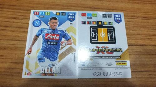 2020 Panini FIFA 365 Allan SSC Napoli Team Mate Kart No:275