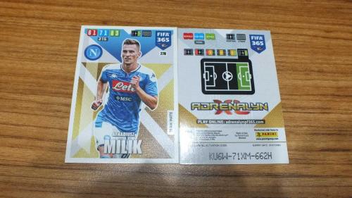 2020 Panini FIFA 365 Arkadiusz Milik SSC Napoli Team Mate Kart No:278