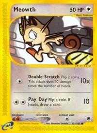 Meowth #121 Expedition Pokemon Kart