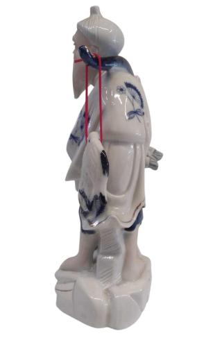 Eski Dönem Balıkçı Dede-Nine Porselen Biblo (Yükseklik 26 cm)
