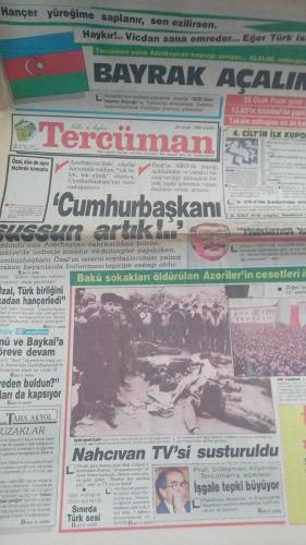 Halka ve Olaylara Tercüman Gazetesi 26 Ocak 1990