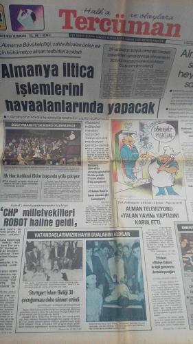 Halka ve Olaylara Tercüman Gazetesi 12 Eylül 1980 almanya iltica işlemlerini havaalanında yapacak