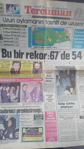 Halka ve Olaylara Tercüman Gazetesi  28 mart 1984