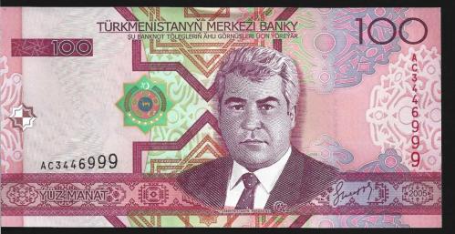 ** TÜRKMENİSTAN ( 100 * MANAT ) 2005 - ÇİL
