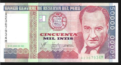 ** PERU ( 50.000 * INTİS ) 1988 - ÇİL