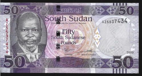 ** GÜNEY  SUDAN ( 50 * POUNDS ) 2019 - ÇİL