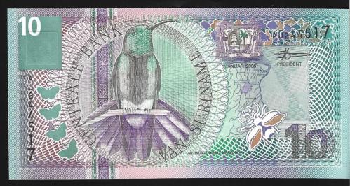 ** SURİNAM ( 10 * GULDEN ) 2000 - ÇİL