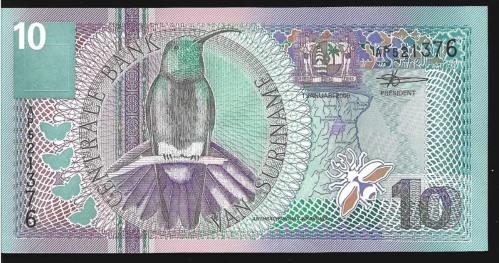 ** SURİNAM ( 10 * GULDEN ) 2000 - ÇİL