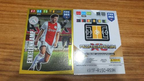 2020 Panini FIFA 365 Jurgen Ekkelenkamp AFC Ajax Wonder Kid Kart No:285