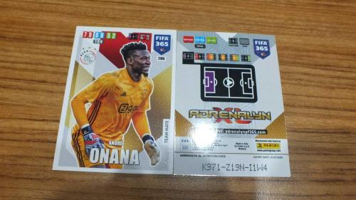 2020 Panini FIFA 365 André Onana AFC Ajax Team Mate Kart No:286