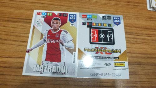 2020 Panini FIFA 365 Noussair Mazraoui AFC Ajax Team Mate Kart No:287