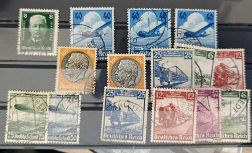 Almanya Reich nadir  pullar lotu _ yüksek katalog değeri