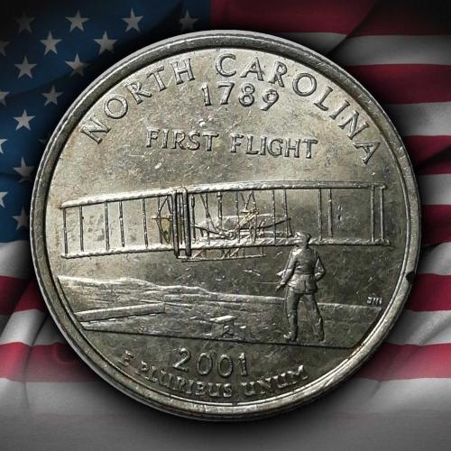ABD 2001 YILI ¼ Dolar North Carolina ÇİLALTI