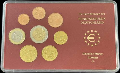 2002 Almanya Euro Madeni Para Seti (Stuttgart F - Orijinal Karton Ambalajlı)