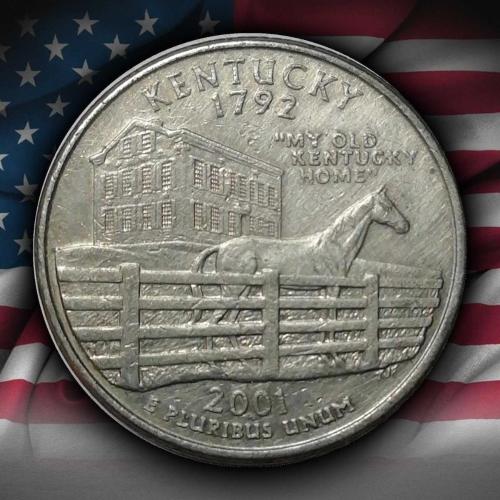 ABD 2001 YILI ¼ Dolar Kentucky ÇİL