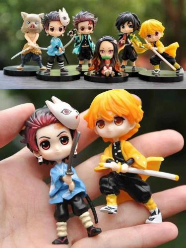 Anime figür oyuncak set 6 lı koleksiyon nostalji tasarım dekor hediye vintage retro aksesuar reklam promosyon minyatür diorama maskot hobi süs