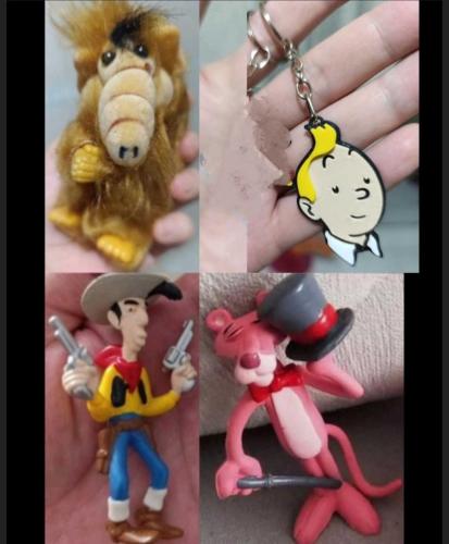 Nadir zor bulunur set Red Kit pembe panter uzaylı alf Tenten koleksiyon nostalji tasarım dekor hediye vintage retro aksesuar reklam promosyon minyatür diorama maskot süs
