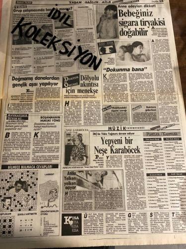 SABAH YILDIZI 2 AKTÜELİTE VE MAGAZİN GAZETESİ - DOĞUM GÜNÜ HEDİYESİ (TURKİSH - NEWSPAPER) - 8 HAZİRAN 1986 - TAM TAKIM 8 SAYFADIR -Hülya-Hülya Avşar-Selim-Gülşah-Melek Hanım-Sibel Savcı-Emanuella-Helga-Aysu Er-Dr. Hans Ayberk-Selma Poyraz-Sema Poyraz-Tarık Tarcan-Fatma Girik-Türkan Şoray-Fatma Girik-Georgia Karraka-Rujin-Evet Carrera-Ayşe Ünlütuna-Semra Yılmaz-Hülya Hayat-Necdet Tunç-İlhan Cavcav-Rıdvan Dilmen-Menduh Taşa-Betül Mardin-Nil Bilir-Meral İlker Divanı-Nur Evliyagil-Fikret Evliyagil-Ayşe Beyazıt-Bercis Morova-Mişlin Morova-Mehmet İnos-Kunt-Minur Hamamcıoğlu-Suna Kıraç-Doğan Gönü-Pekin Baran-Abdullah Acar-Berim-Şeref Has-Nilgün-Hans Ayberg-Doc. Dr. Hans Ayberg-Neşe Karaböcek-Attila Yelken-Ruşen Hakkı-Selim Sırrı Tarcan-Murat Başesgioğlu-Mustafa Denizli-Ali Şen-Meral Denizli-Sabri Kiraz-Mehmet Ali Erbil-Erol Pekcan-Müslüm Demirci-İbrahim Tatlıses-Nokta Dergisi-SABAH YILDIZI-Mutluluk tablosu-Daha dün gibi-Albümlerden bir yaprak-Bir gecelik köylüler-Amerikalı Türkmen-İtalyan Ema